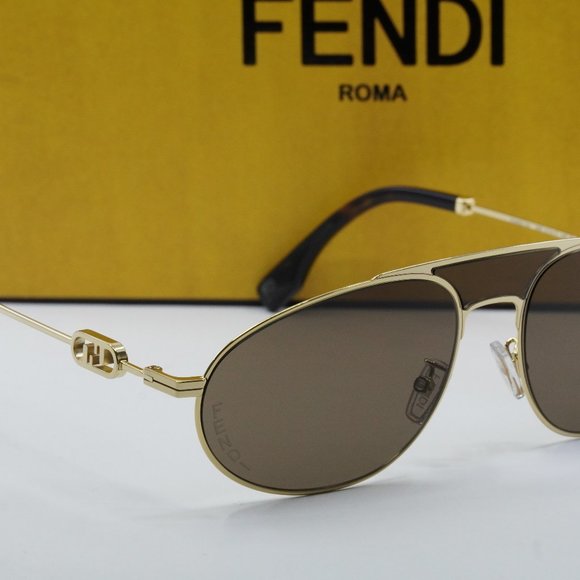 FINAL PRICE NEW FENDI FE40072U 30E ENDURA GOLD/BROWN SUNGLASSES main image 11